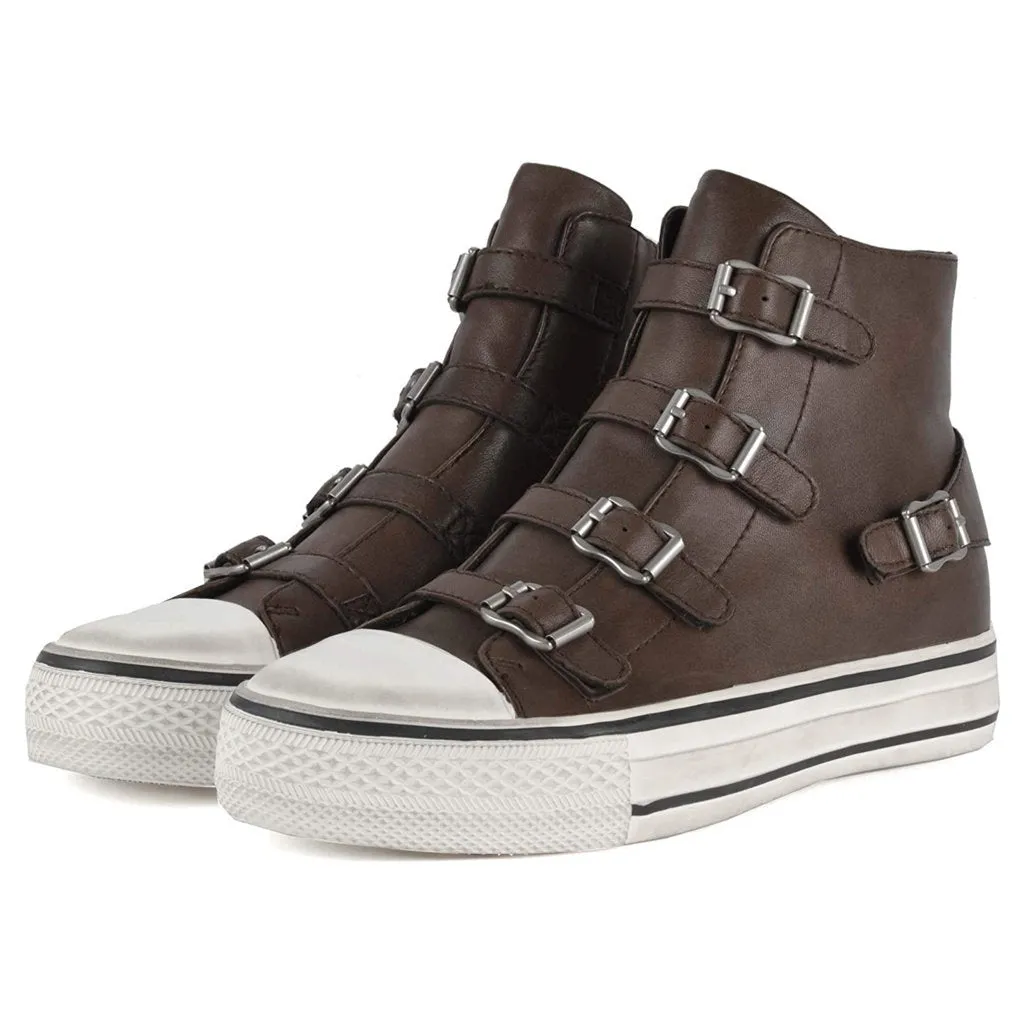 Virgin Nappa Leather Women's High-Top Trainers