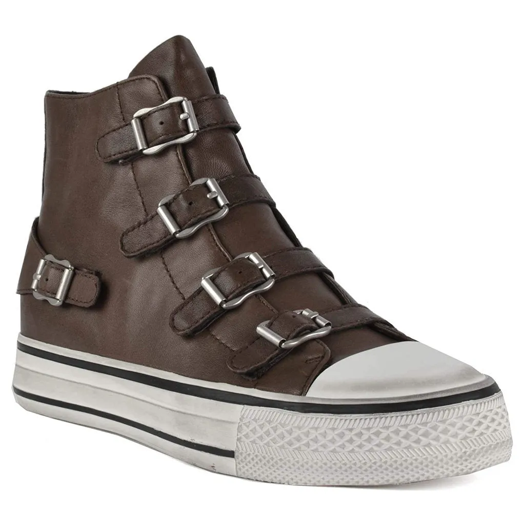 Virgin Nappa Leather Women's High-Top Trainers