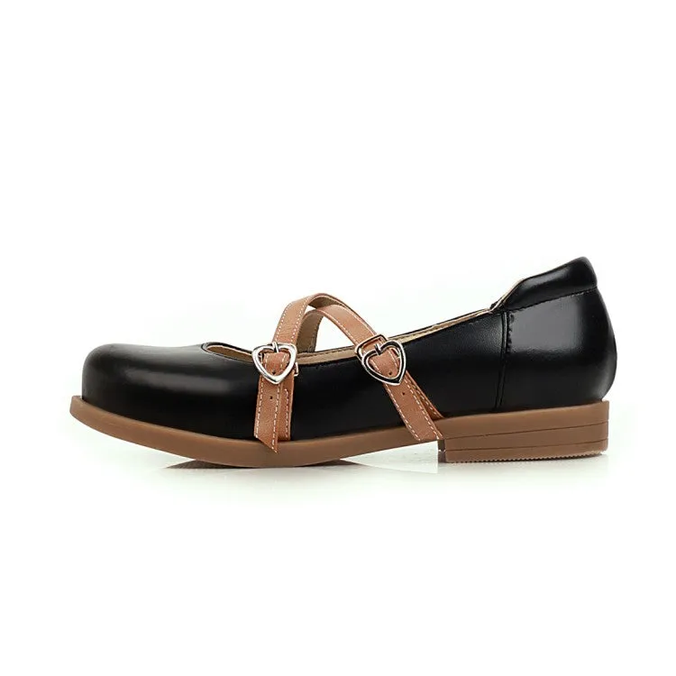 Women's  Buckle Belt Flats Mary Jane Shoes