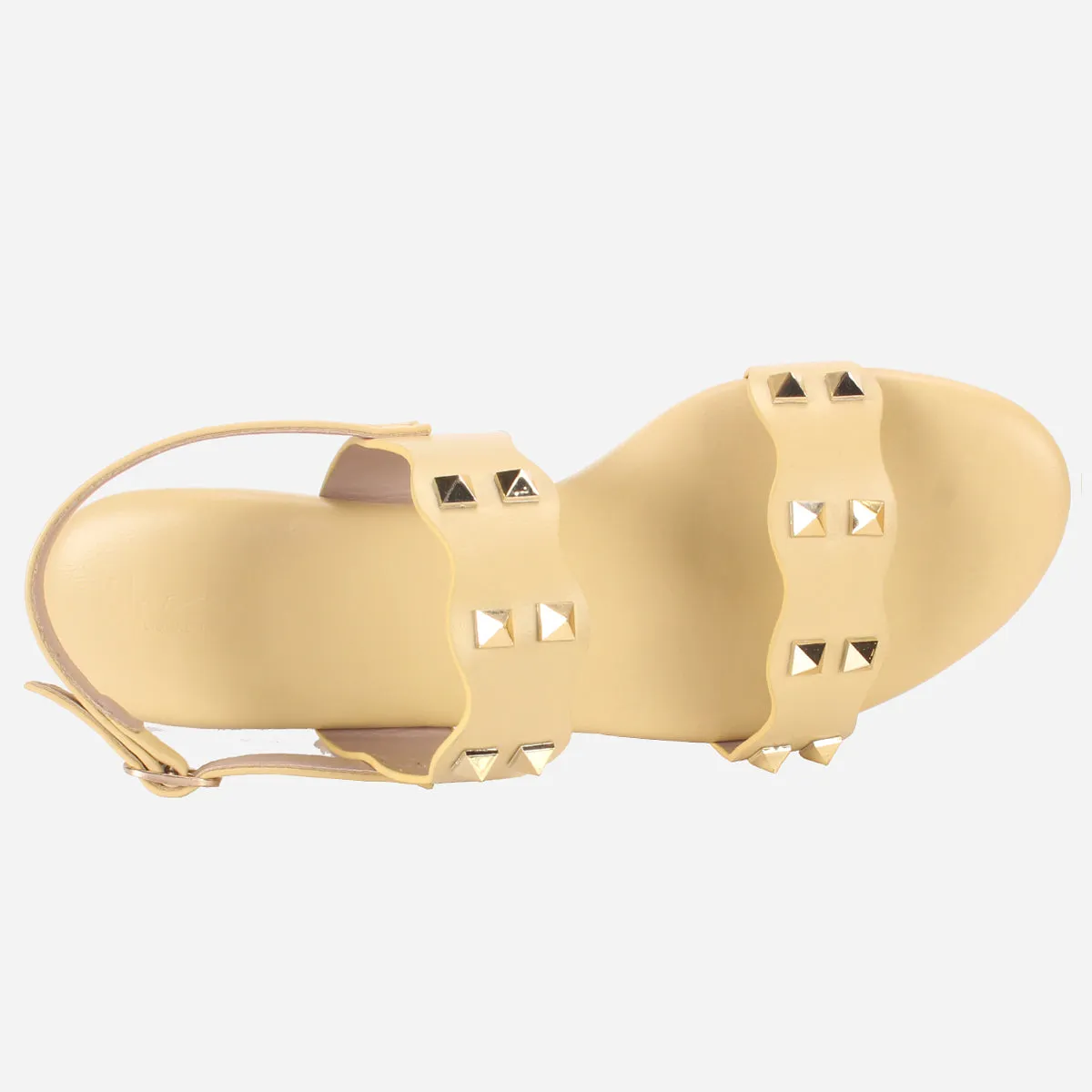 Womens "MAEY" Flat Stud Detailing Summer Sandals