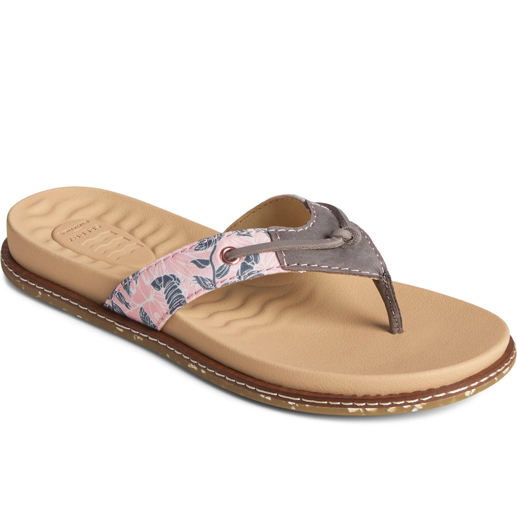 Women's Waveside Plushwave Thong Resort Stripe Flip Flop Stripe - Pink (STS88266)