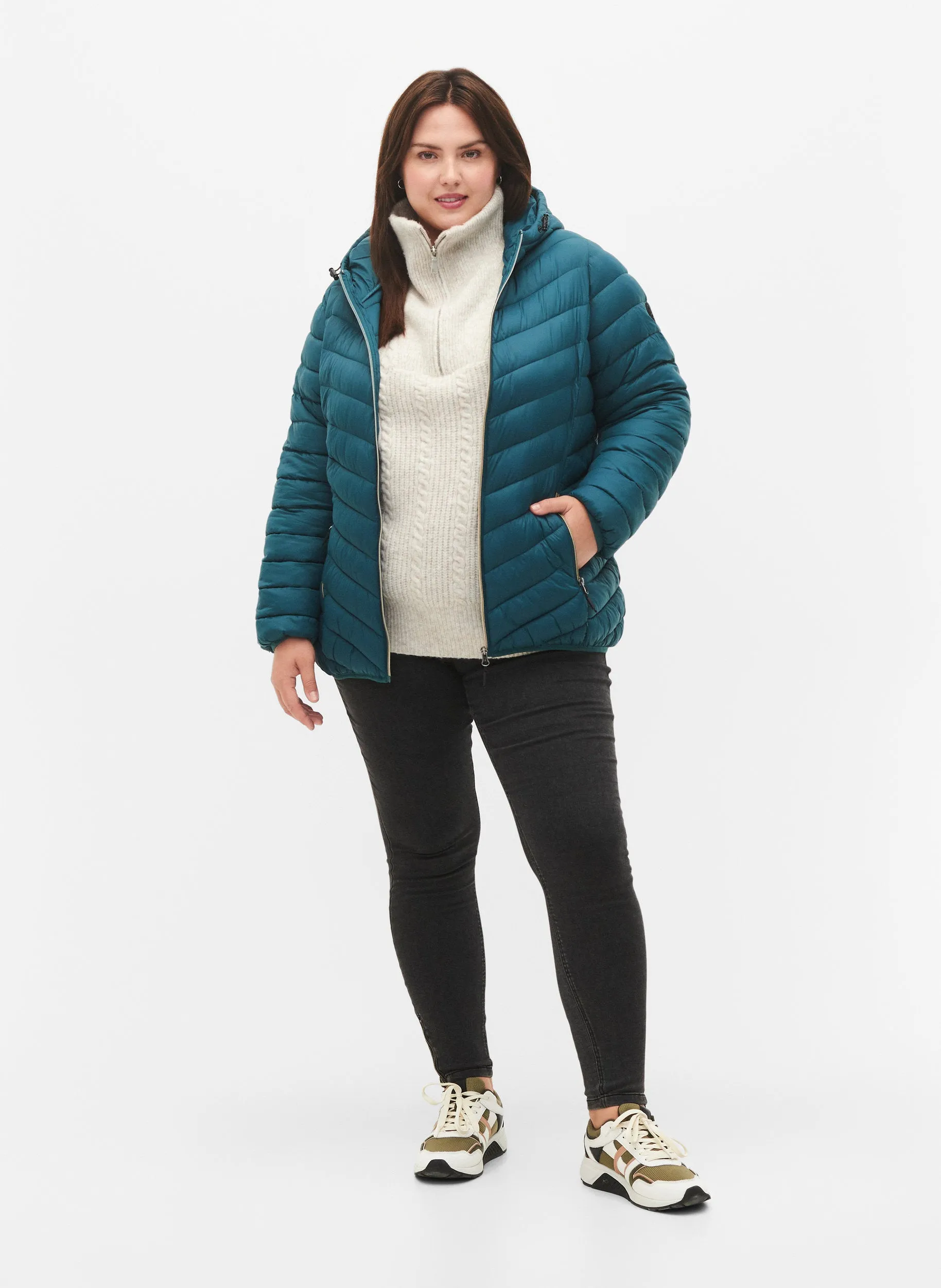 Zizzi Sally Lightweight Jacket in Teal